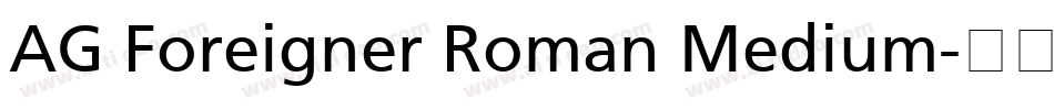 AG Foreigner Roman Medium字体转换